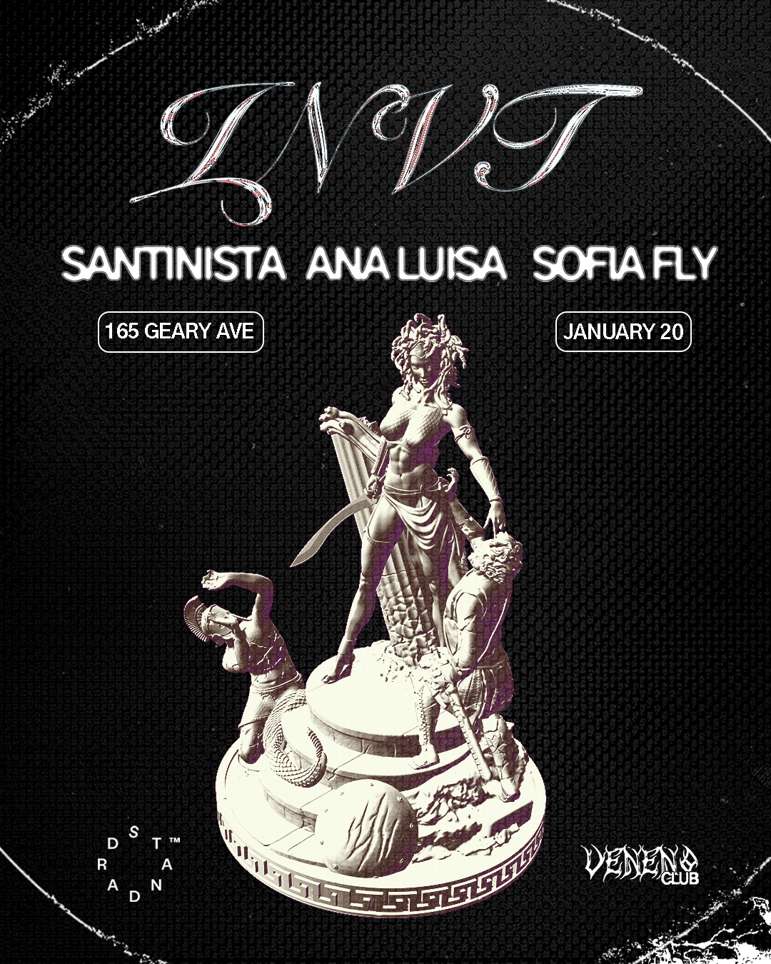 085: VENENO Club x Standard Time presents INVT, santinista, Sofia Fly and ANA LUISA   - フライヤー表