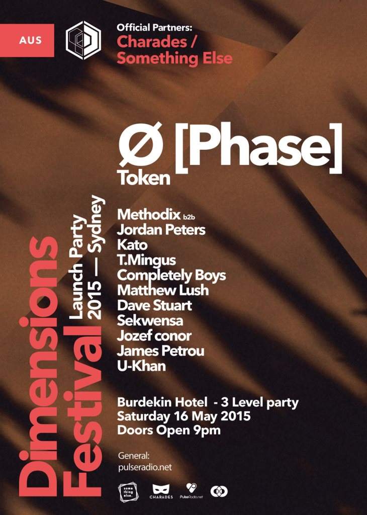 Dimensions Festival Launch Party with Ø [Phase] presented by Something Else & Charades - フライヤー表
