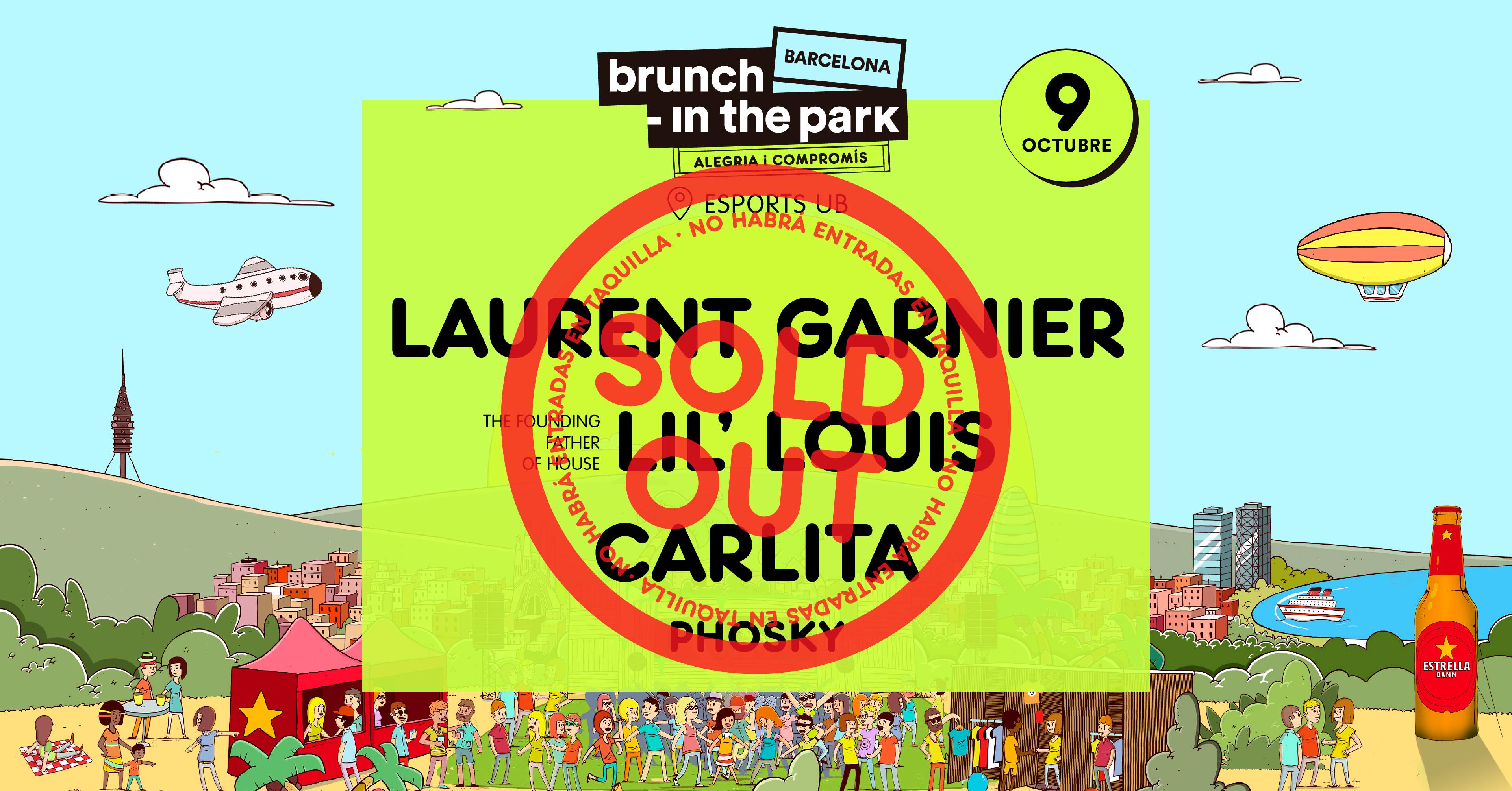 *SOLD OUT* Brunch -In the Park #14: Laurent Garnier, Lil' Louis, Carlita y Phosky - Página trasera