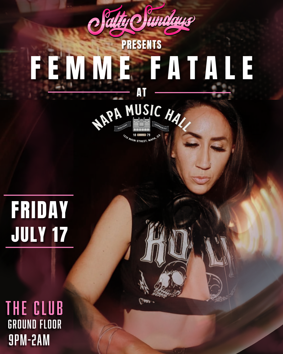 FEMME FATALE - Salty Residency at Napa Music Hall at Napa Music