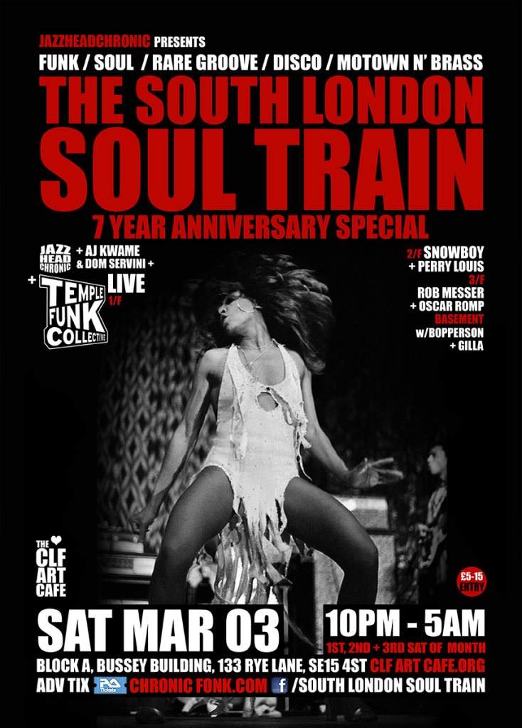 The South London Soul Train 7 Yr Anniversary Special with Temple Funk Collective (Live) - More - Página frontal