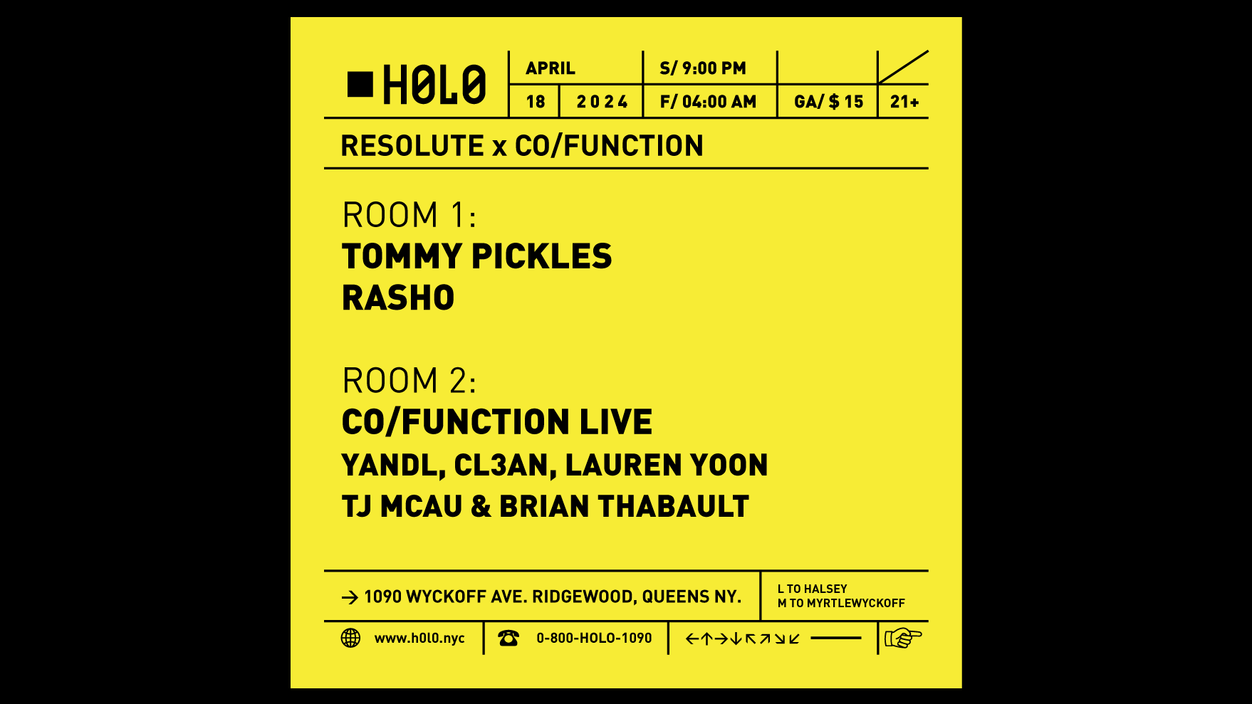 ReSolute with Tommy Pickles, Rasho + Co/Function LIVE - Página frontal
