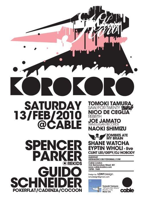 Korokoro with Spencer Parker - フライヤー表