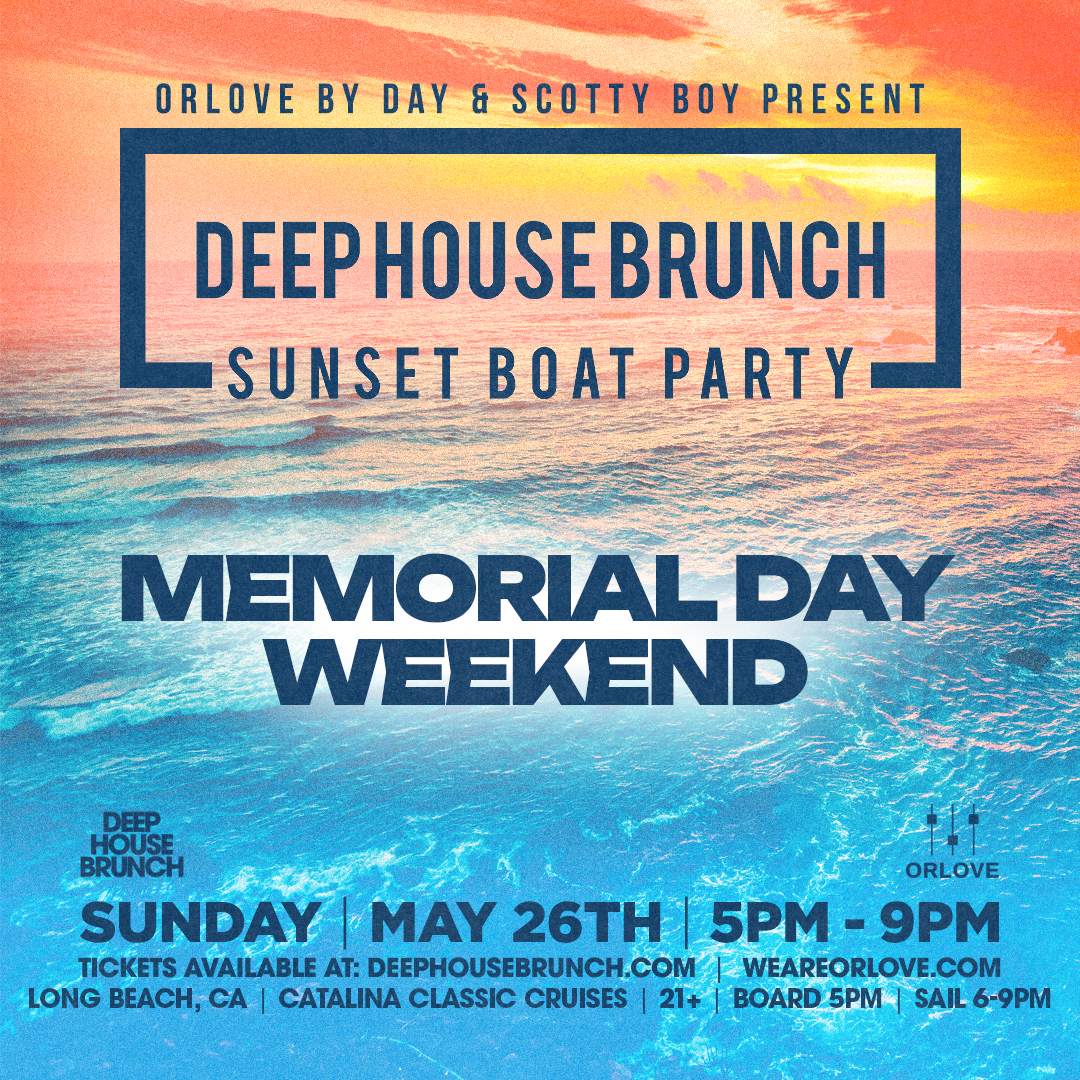 Deep House Brunch BOAT PARTY [Memorial Day Sunday] - フライヤー表