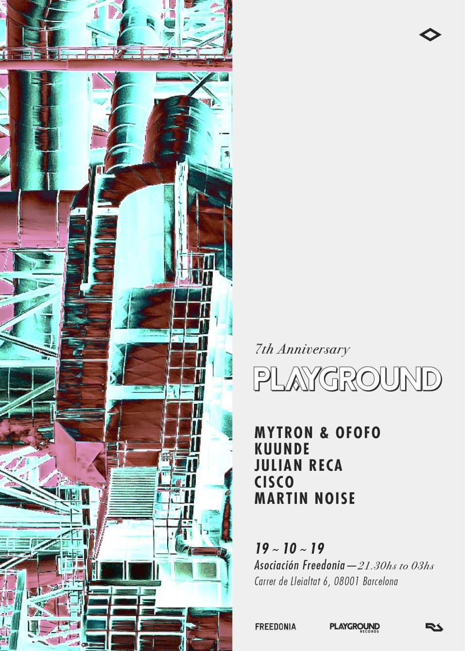 Playground -7th Anniversary- with Mytron & Ofofo - Página trasera