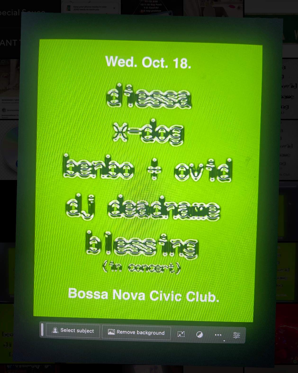 tbd-diessa-x-dog-benbo-ovid-dj-deadname-blessing-at-bossa-nova