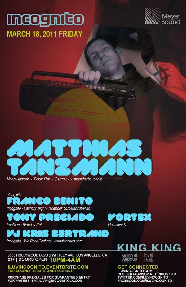 Incognito presents Matthias Tanzmann - Página trasera
