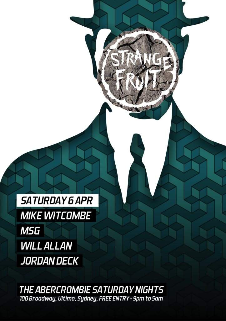 Strange Fruit Feat. Mike Witcombe - Msg - Will Allan - Jordan Deck - Página trasera