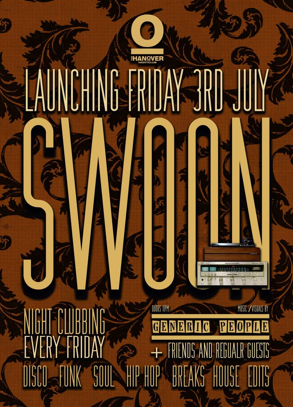 Swoon Launch Party - フライヤー裏