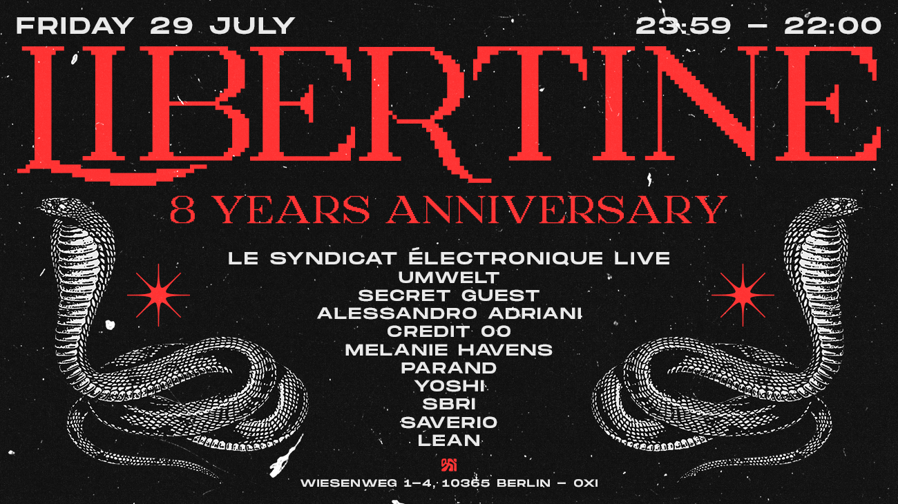 8 YEARS Libertine ( 22hrs with Open Air ) - フライヤー表