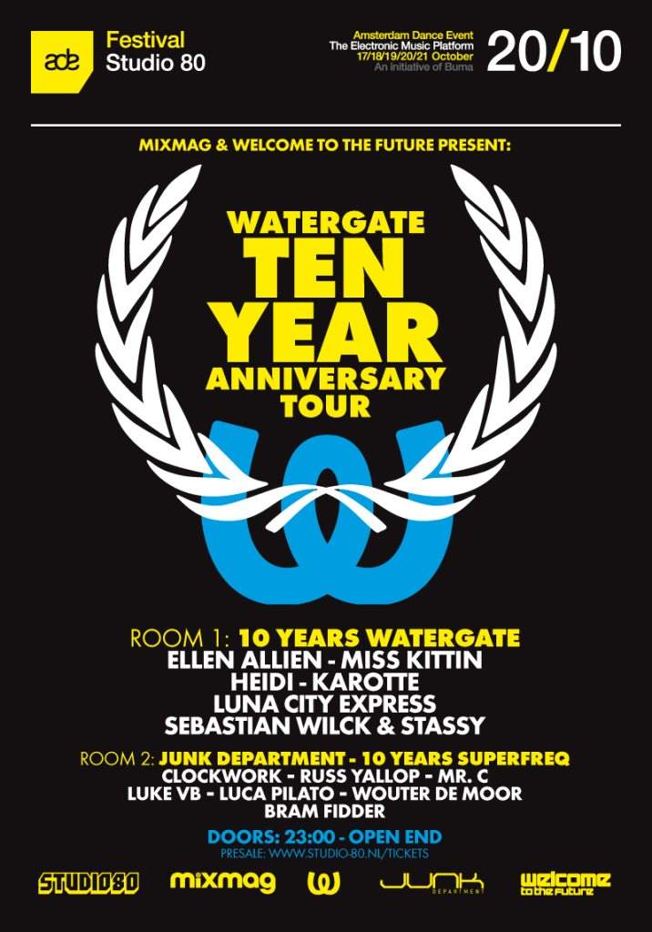 Mixmag & Wttf present: 10 Years Watergate - ADE Special - Página frontal