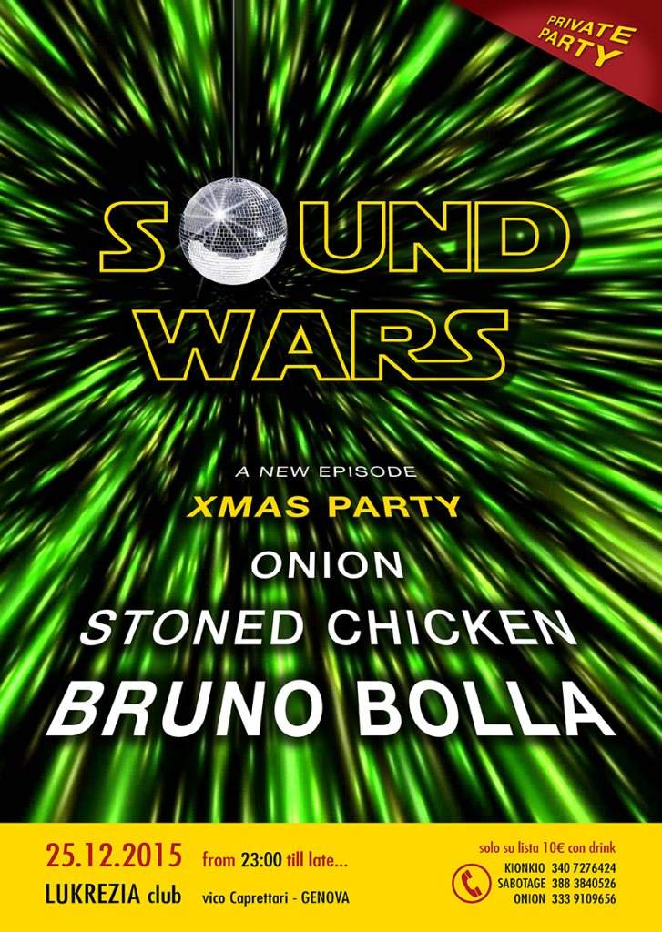 Sound Wars with Bruno Bolla, Stoned Chicken & Onion - Página frontal