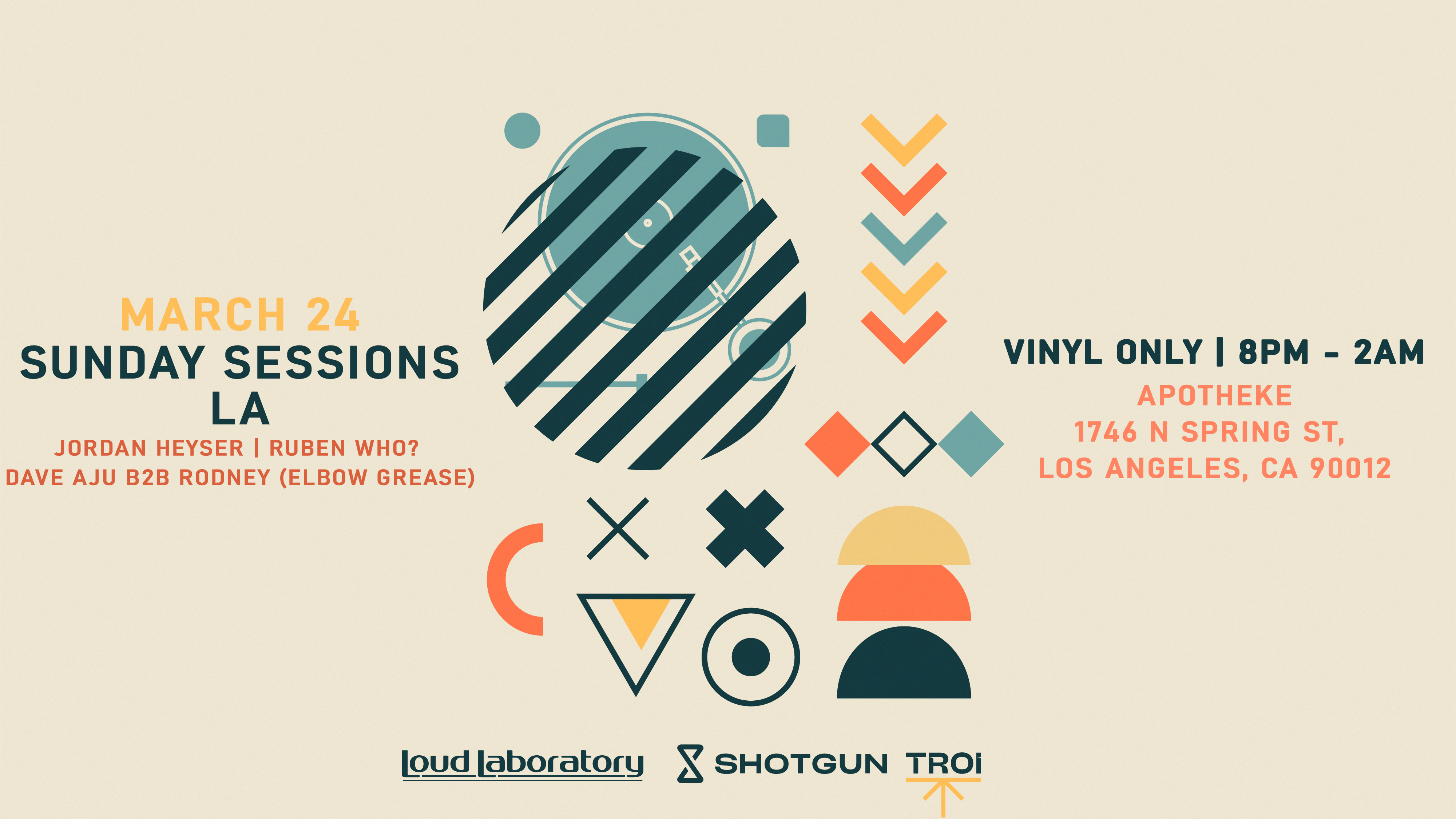 Sunday Sessions LA (Vinyl Only) [Tickets avail at the door] - Página frontal