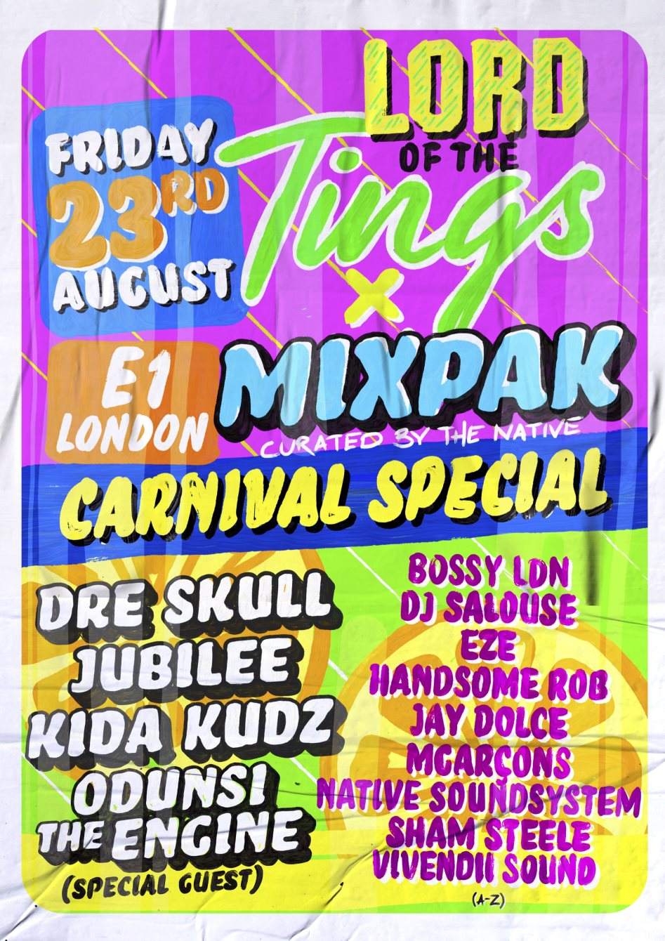 Lord Of The Tings x Mixpak: Carnival Special - フライヤー裏
