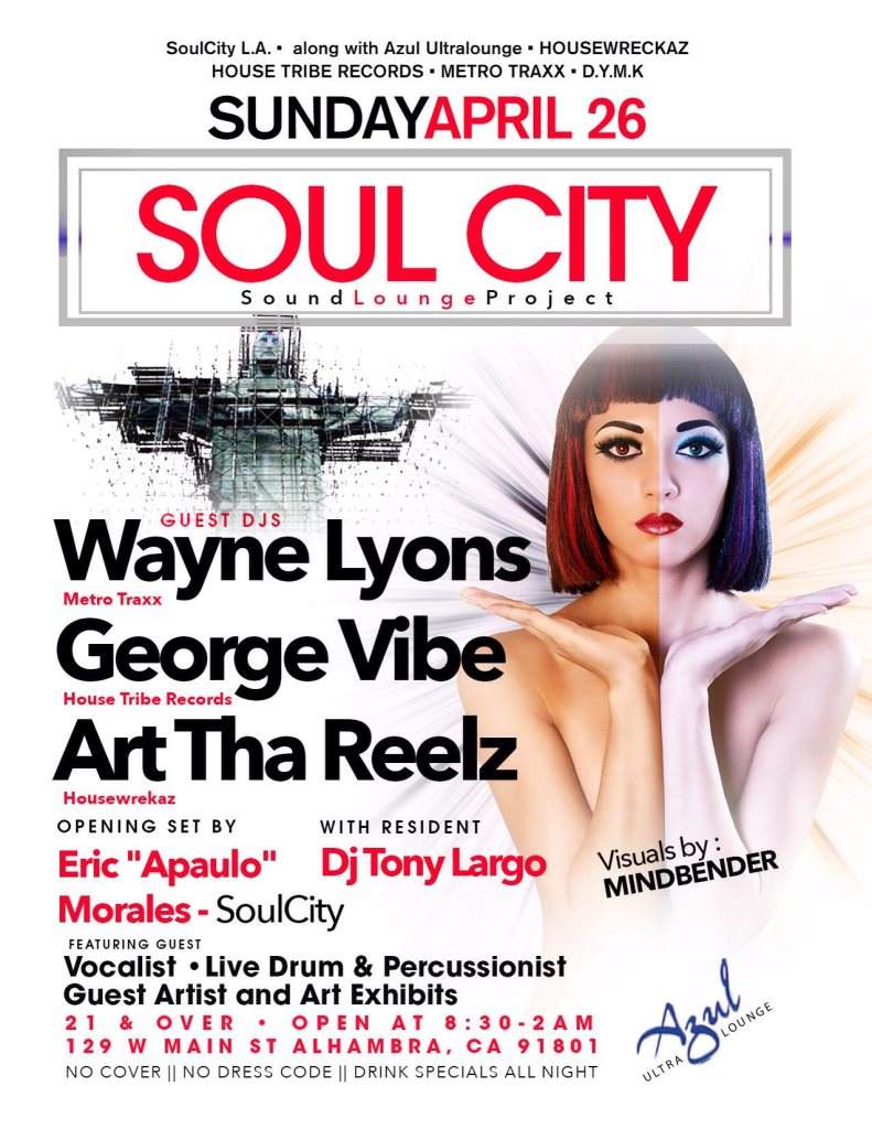 Soul City Sound Lounge Project with Guests: Wayne Lyons & George Vibe - フライヤー表