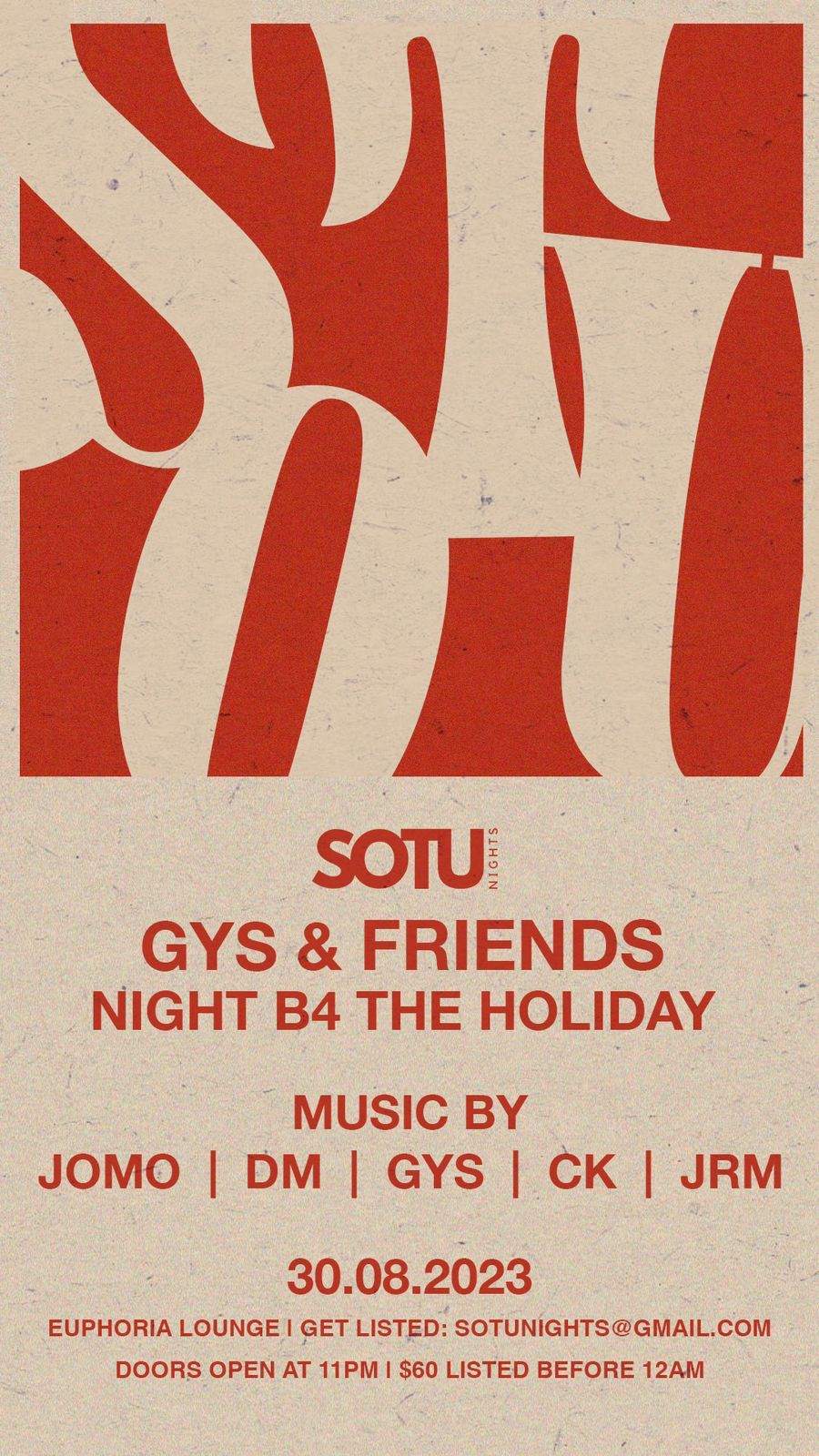 SOTU Nights presents GYS & Friends - Página trasera