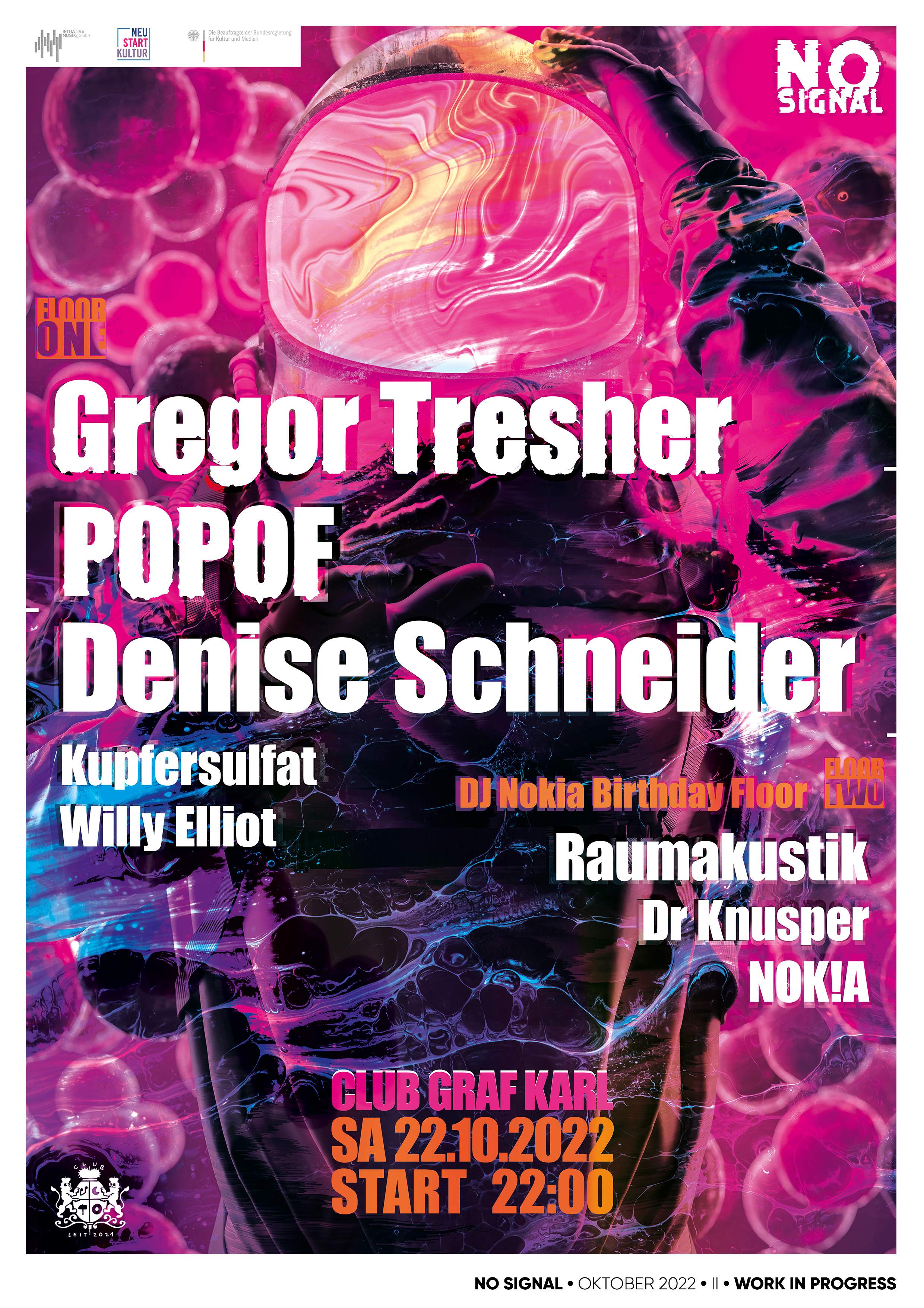 no signal saturday with Gregor Tresher, Popof, Denise Schneider uvm - Página frontal