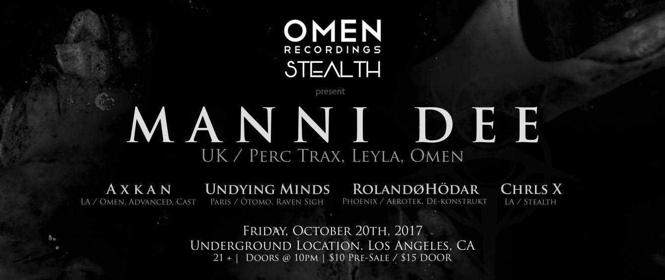 Omen and Stealth present Manni Dee - Página frontal