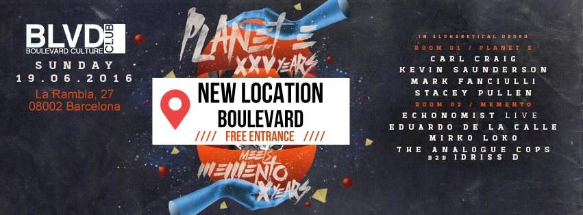 New Location - A Week Called Techno Feat. Planet E XXV Years Meets X Years Memento - フライヤー裏