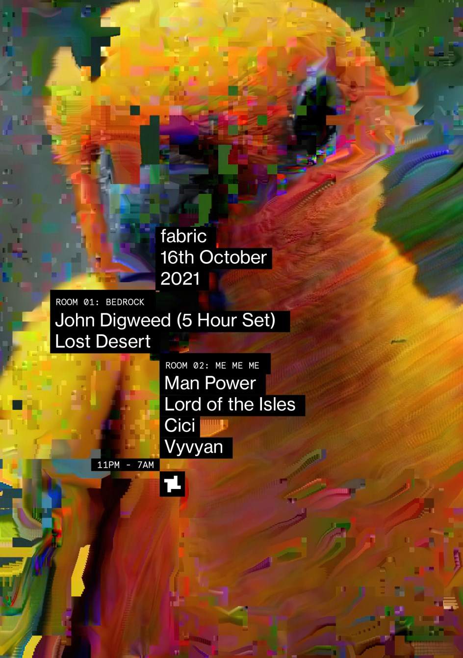 fabric: Bedrock - John Digweed (5 Hours), Lost Desert, Man Power & More - フライヤー表