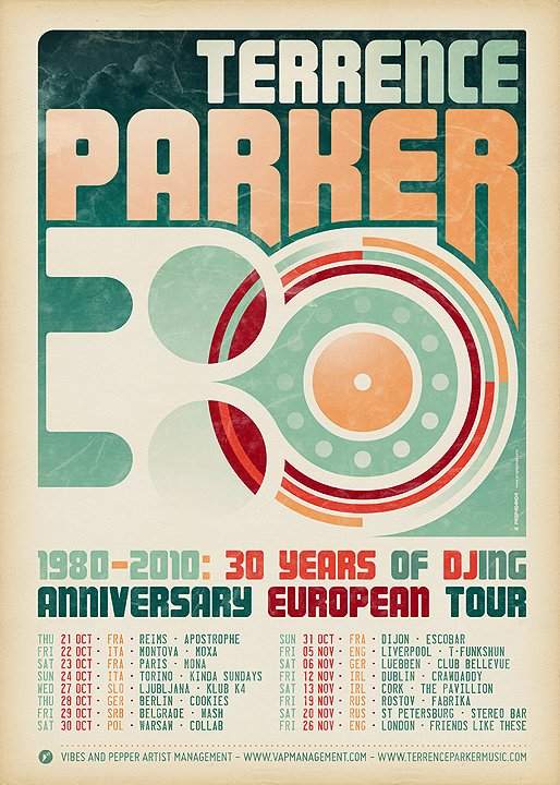 Terrence Parker '30yrs Of Djing' Tour - Página trasera