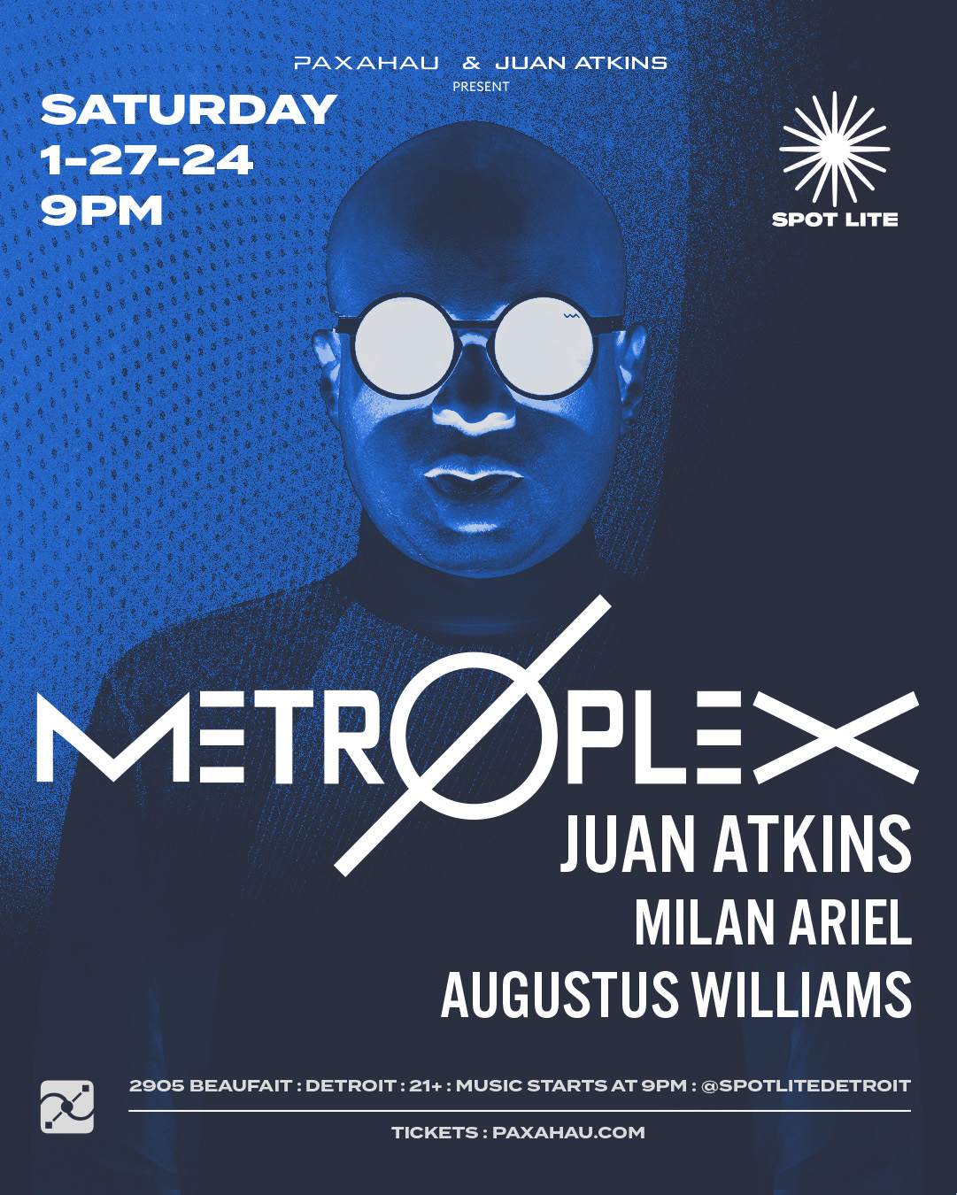 Metroplex - Juan Atkins, Milan Ariel, Augustus Williams - フライヤー表