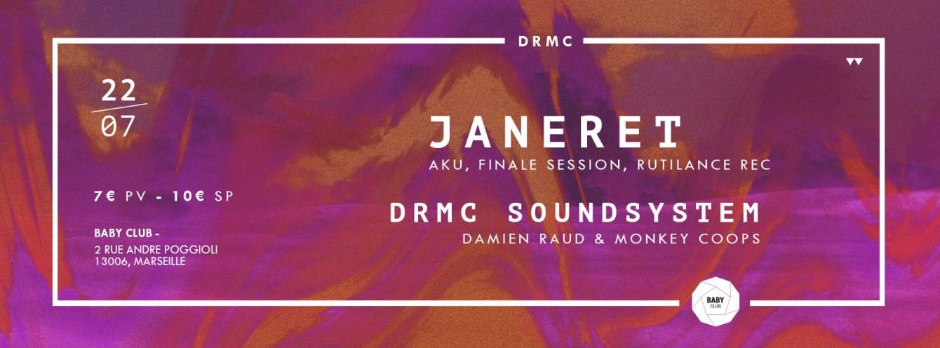 Drmc (Def.Rawmusicconcept): Janeret [Aku/ Finale Sessions/ Rutilance Rec] Damien Raud & Monk - フライヤー表