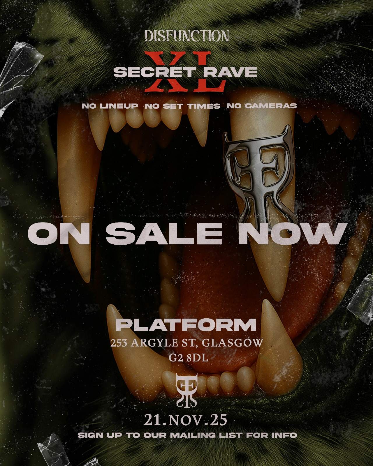 DISFUNCTION: SECRET RAVE XL at Platform, Glasgow