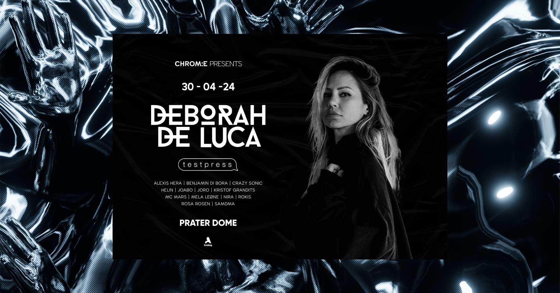Deborah De Luca pres. by CHROM:E - 3 Floors - Página frontal