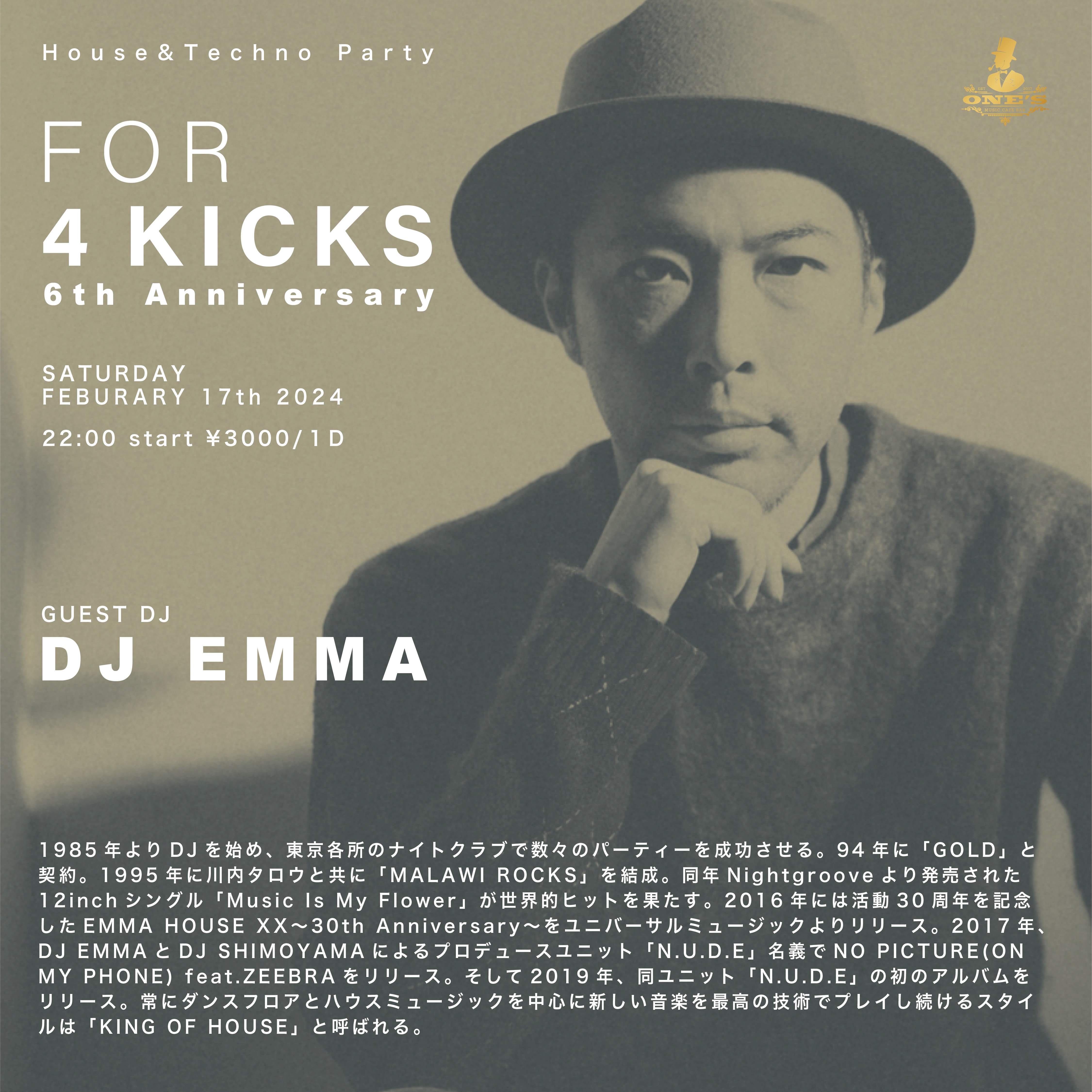 FOR 4 KICKS 6th Anniversary at Music Cafe Bar One's, Tokyo