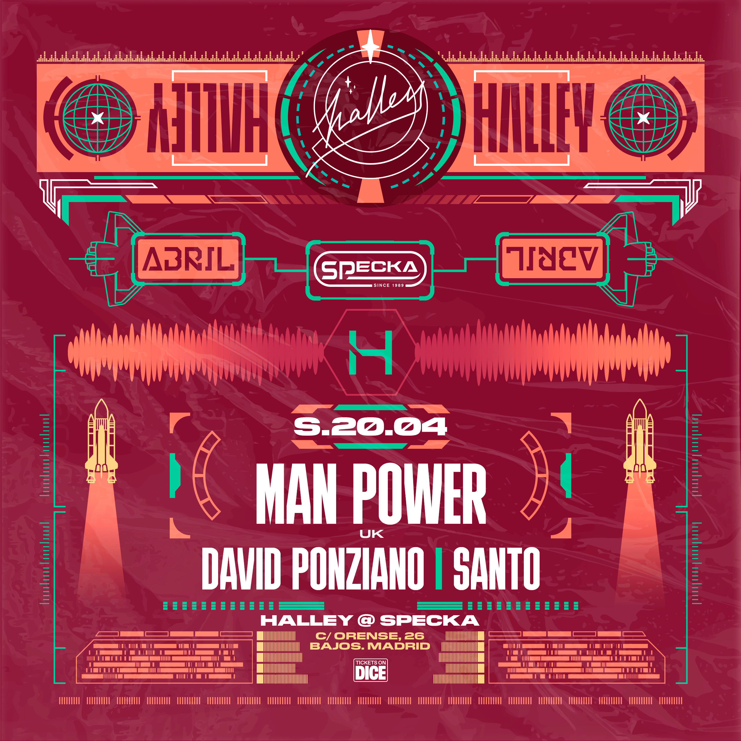 Man Power (UK) - Halley Club - フライヤー表