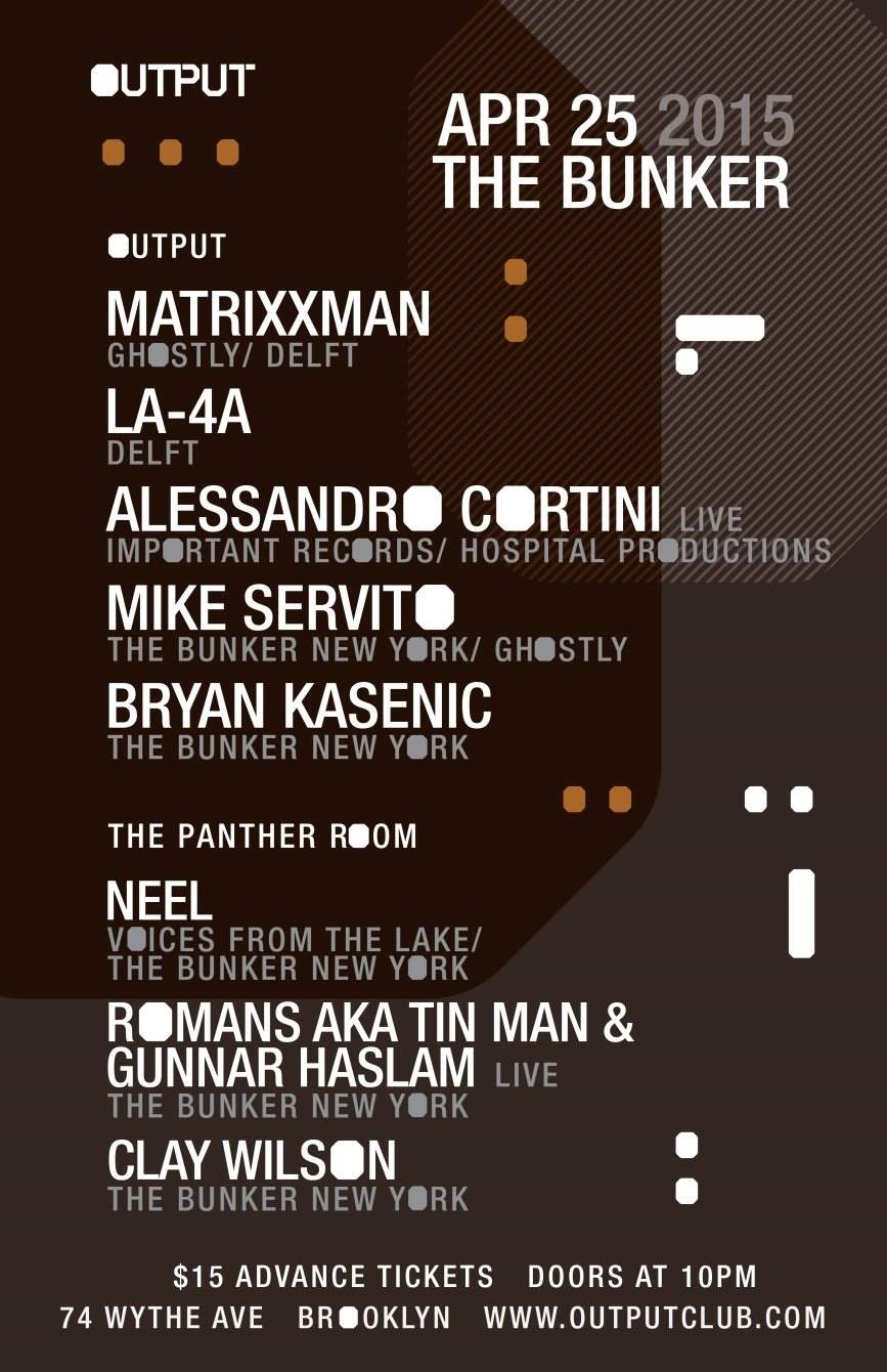 The Bunker: Matrixxman/ La-4a/ Alessandro Cortini/ Mike Servito/ Bryan Kasenic - Página frontal