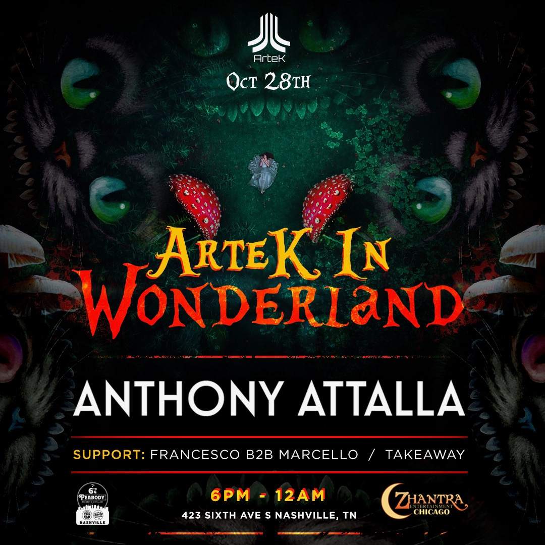 Anthony Attalla - Halloween with ArteK In Wonderland - 10.28 - NASHVILLE - Página frontal