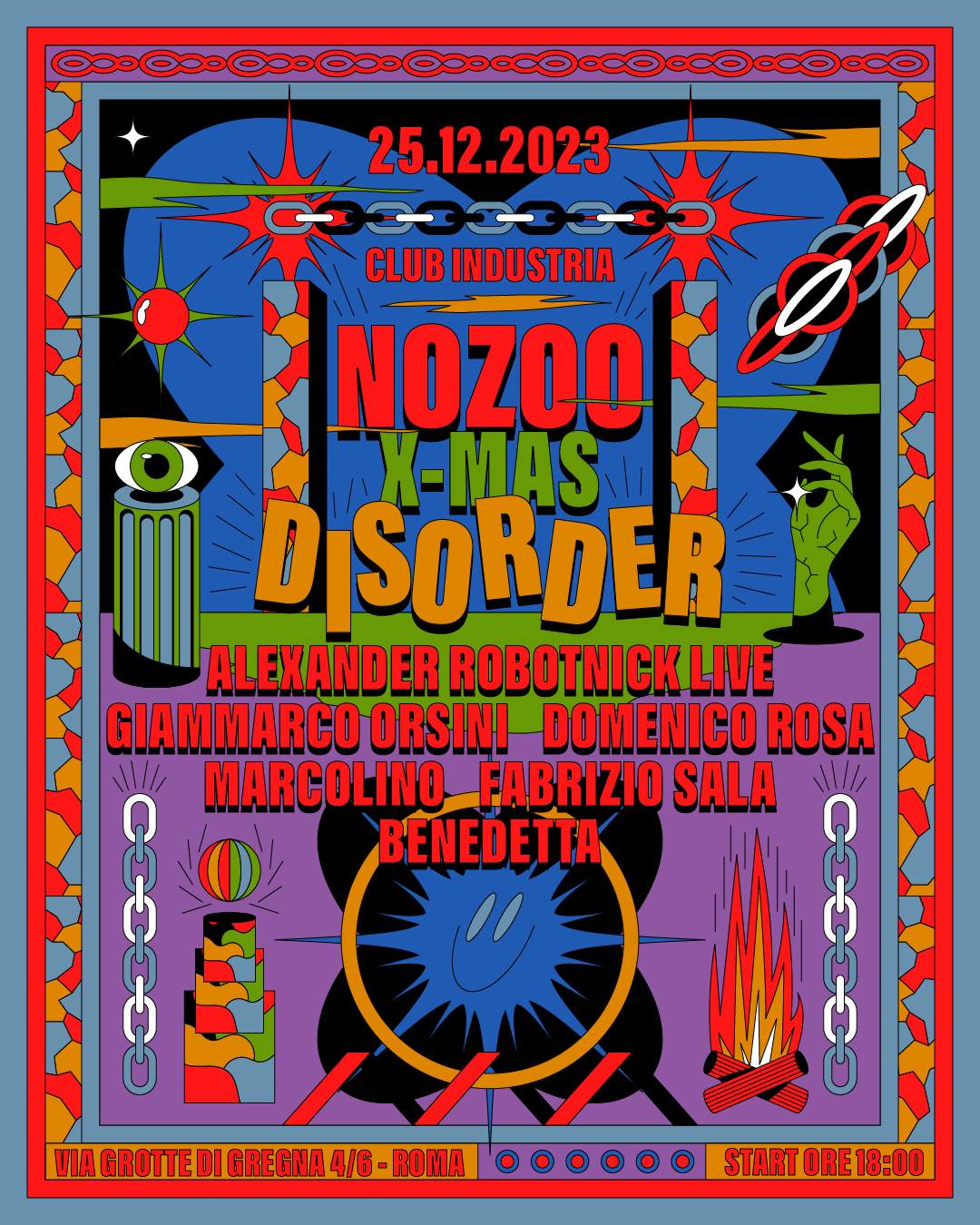 Nozoo Xmas Disorder: Alexander Robotnik (Live), Giammarco Orsini, Domenico Rosa + Residents - Página frontal