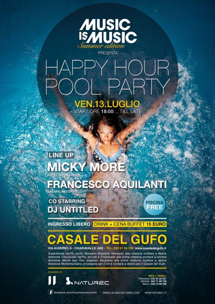 Music IS Music (Summer Edition) presenta Happy Hour/Pool Party - Página frontal
