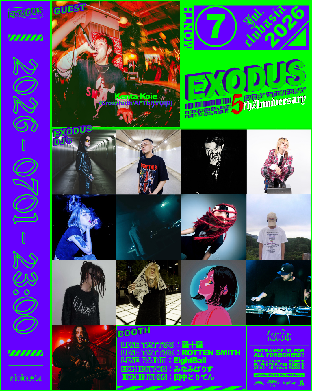 EXODUS' 5th Anniversary｜vol.239 at clubasia, Tokyo