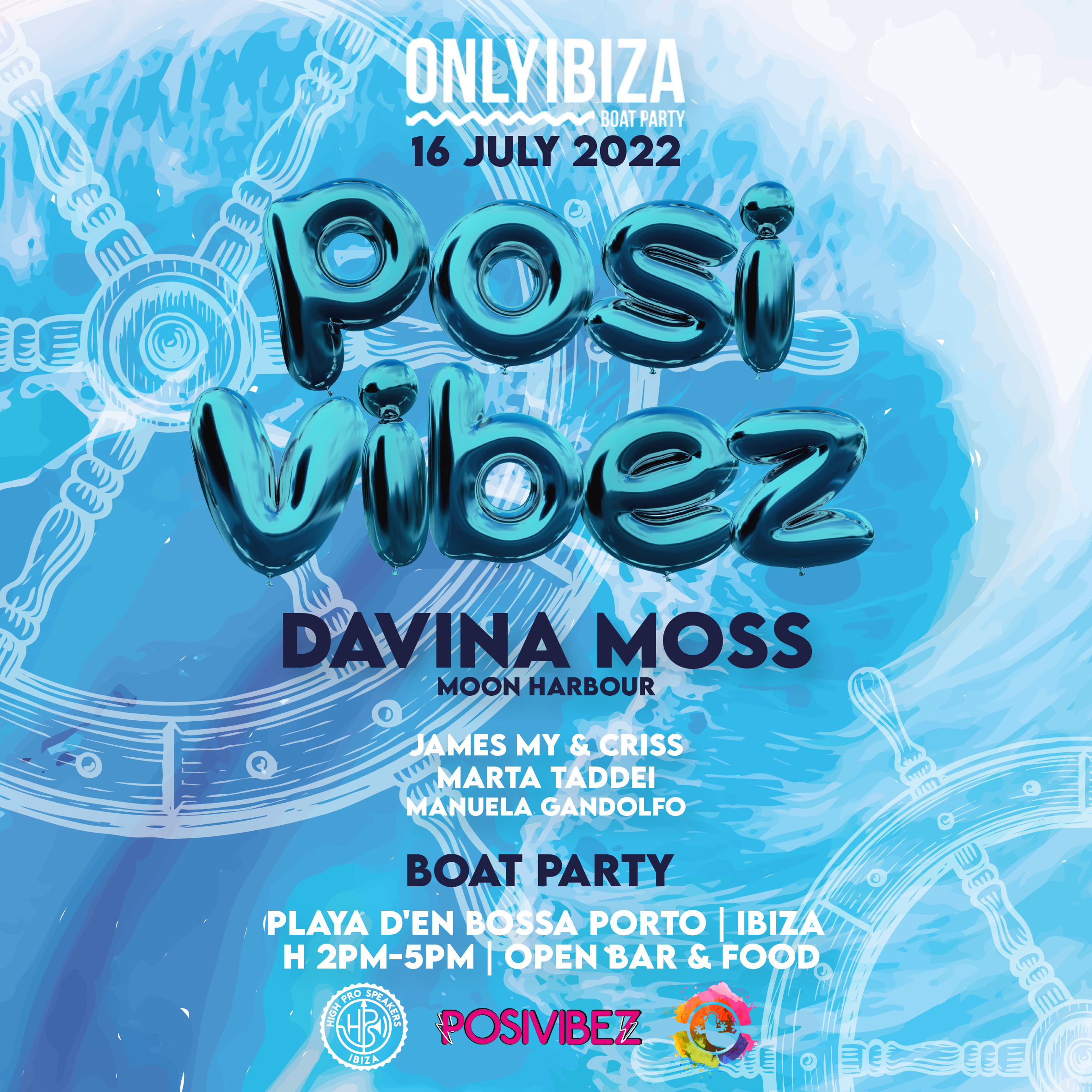 Posivibez Boat Party - フライヤー表