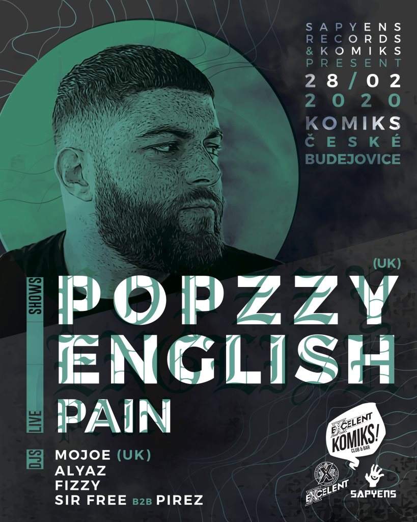 Sapyens present Popzzy English & MoJoe (UK) - Página frontal