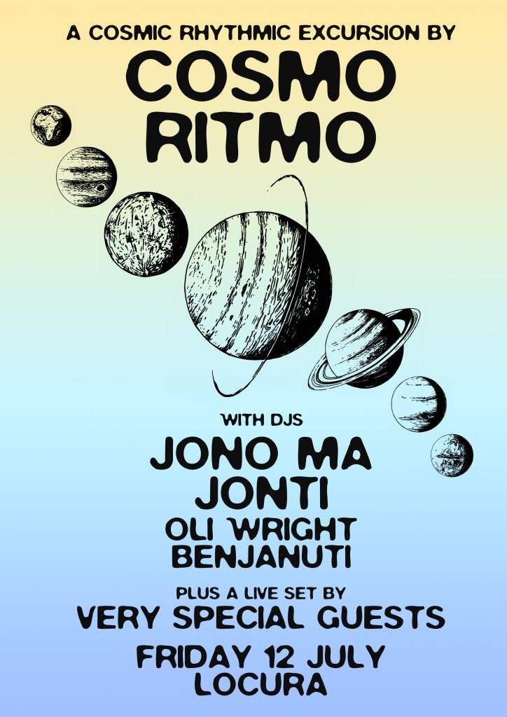 Cosmo Ritmo presents: Jono Ma & Jonti (Live) - フライヤー表