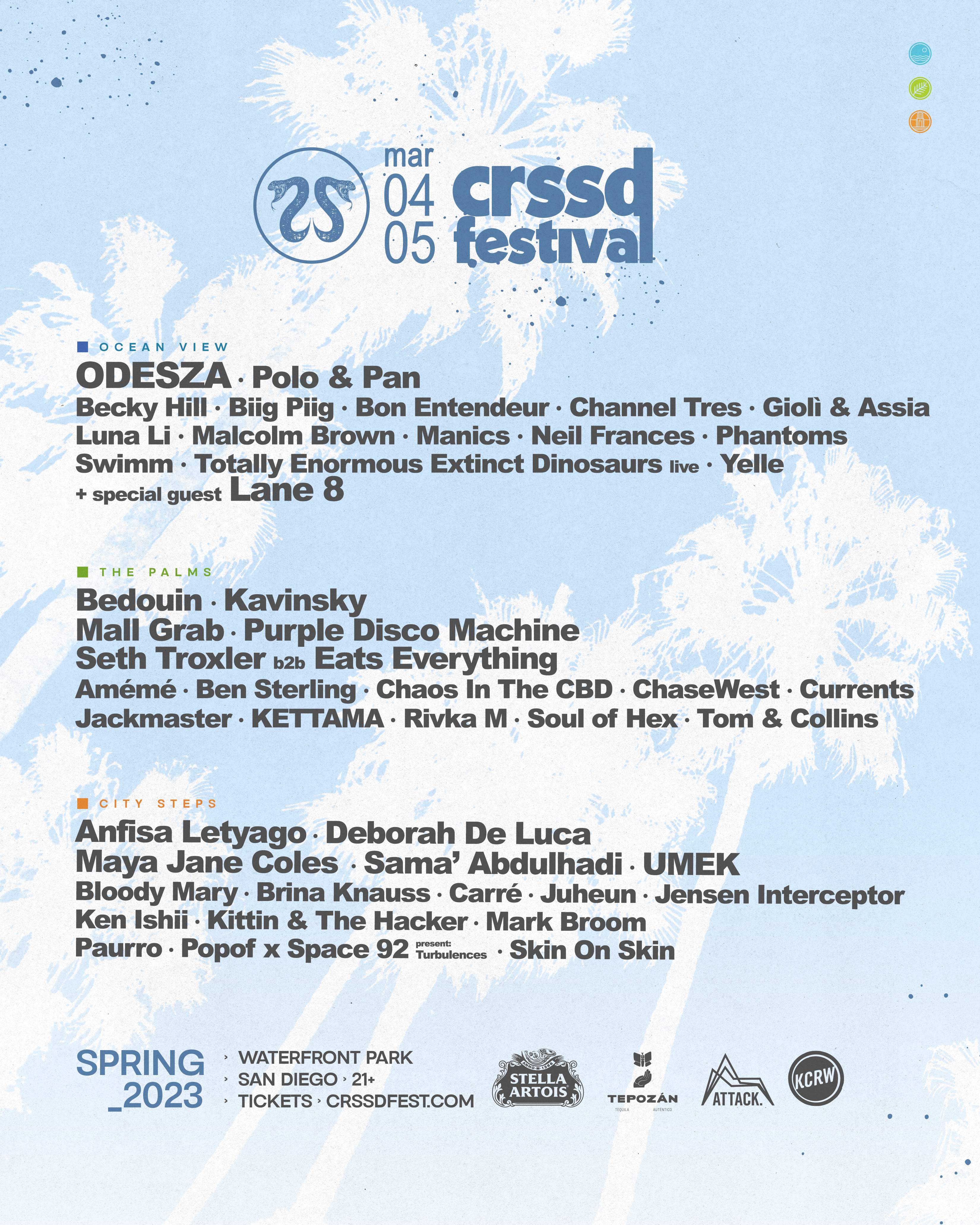 CRSSD Festival Spring '23 - フライヤー表