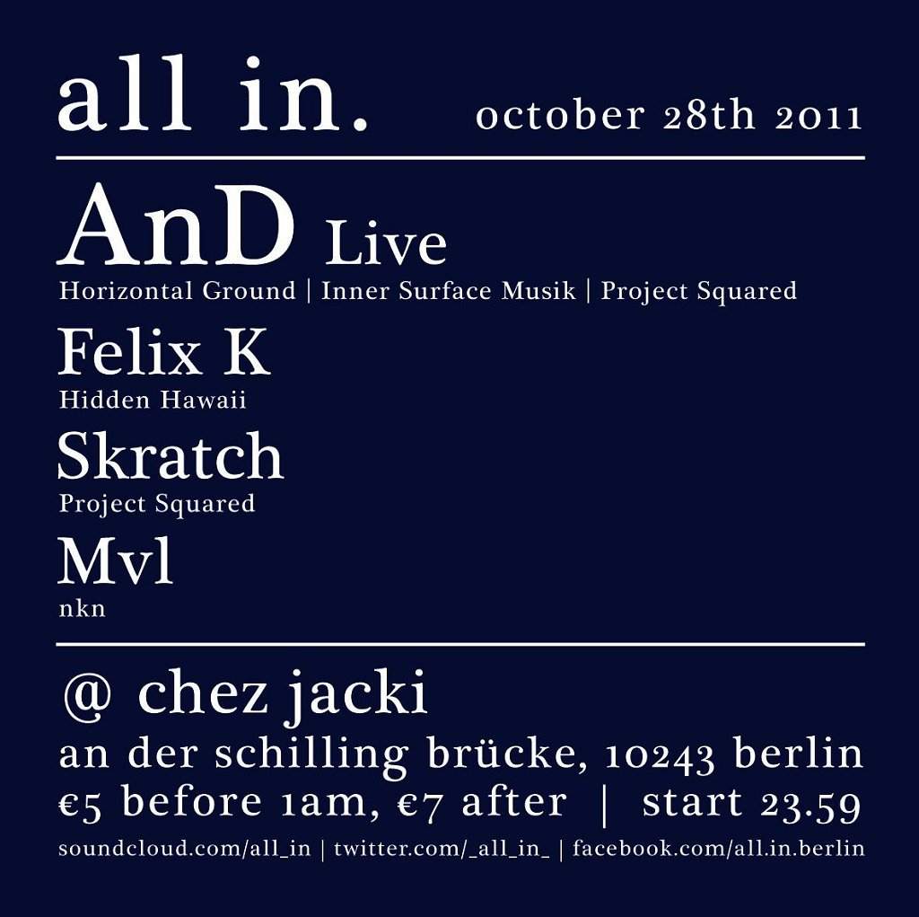 All In with A.N.D. live, Felix K, Skratch + Mvl - Página trasera