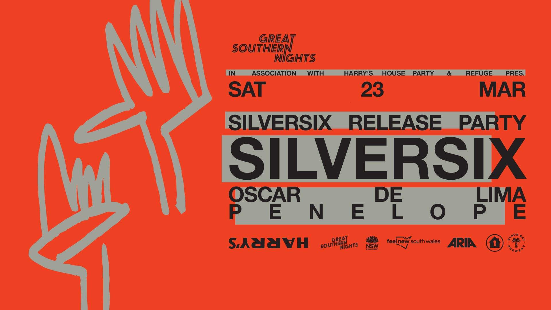 Great Southern Nights x Harry's x Refuge pres. Silversix Release Party - フライヤー表