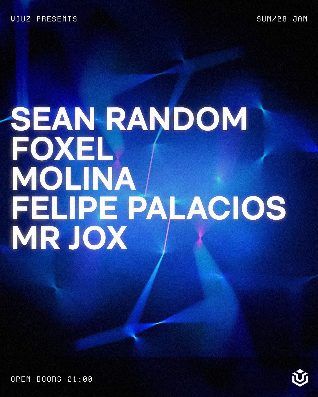 Sean Random, Foxel, Molina, Felipe Palacios, Mr jox - フライヤー表