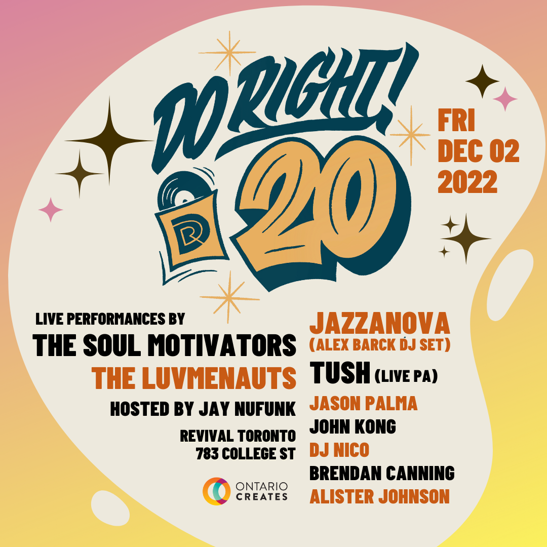 Do Right 20th Anniversary with Jazzanova, Tush, The Soul Motivators, the Luvmenauts, + guests - フライヤー裏
