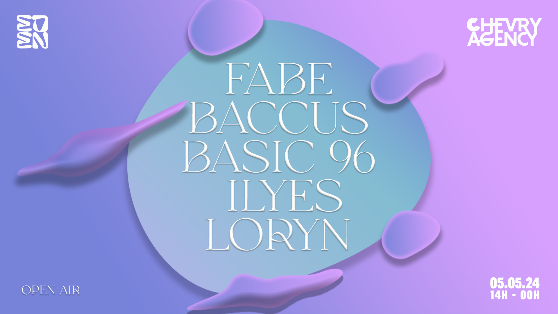 Chevry Agency x Eden: Fabe, Baccus, Basic 96, Loryn - フライヤー表