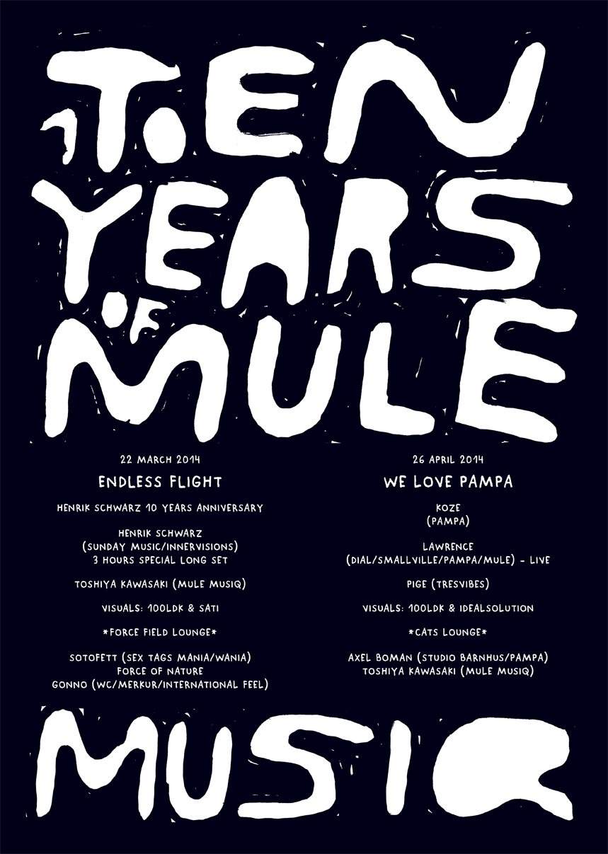 10 Years OF Mule Musiq -Endless Flight- - フライヤー表