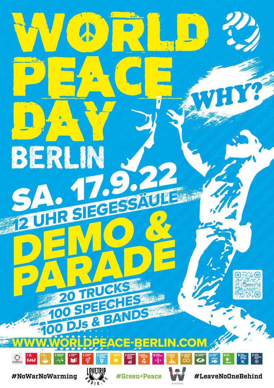 World Peace Day Berlin - フライヤー表