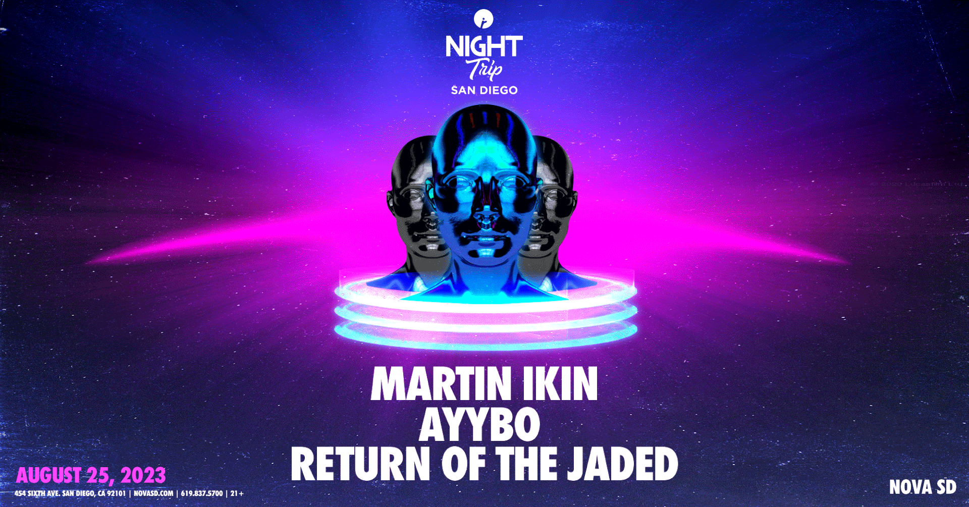 Night Trip feat. Martin Ikin, Ayybo, Return Of The Jaded - フライヤー表