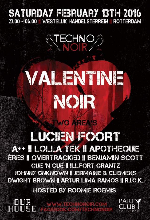 Techno Noir & Our House present a Valentine Noir - フライヤー裏