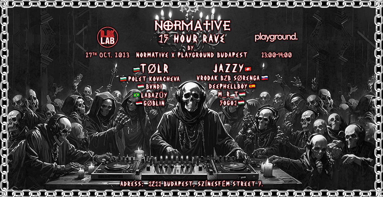 15 HOUR RAVE by NORMATIVE X Playground - Página frontal